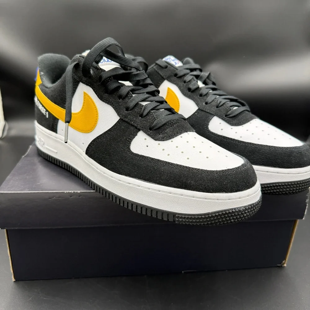 Nike Air Force 1 07 LV8 Athletic Club Black Dark Sulfur DH7568-002 Mens 11.5